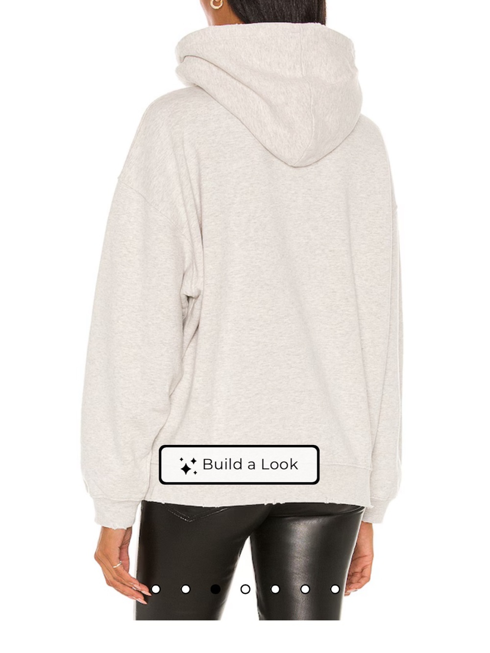 Anine Bing Oatmeal Sport Logo Hoodie - Picture 3 of 9